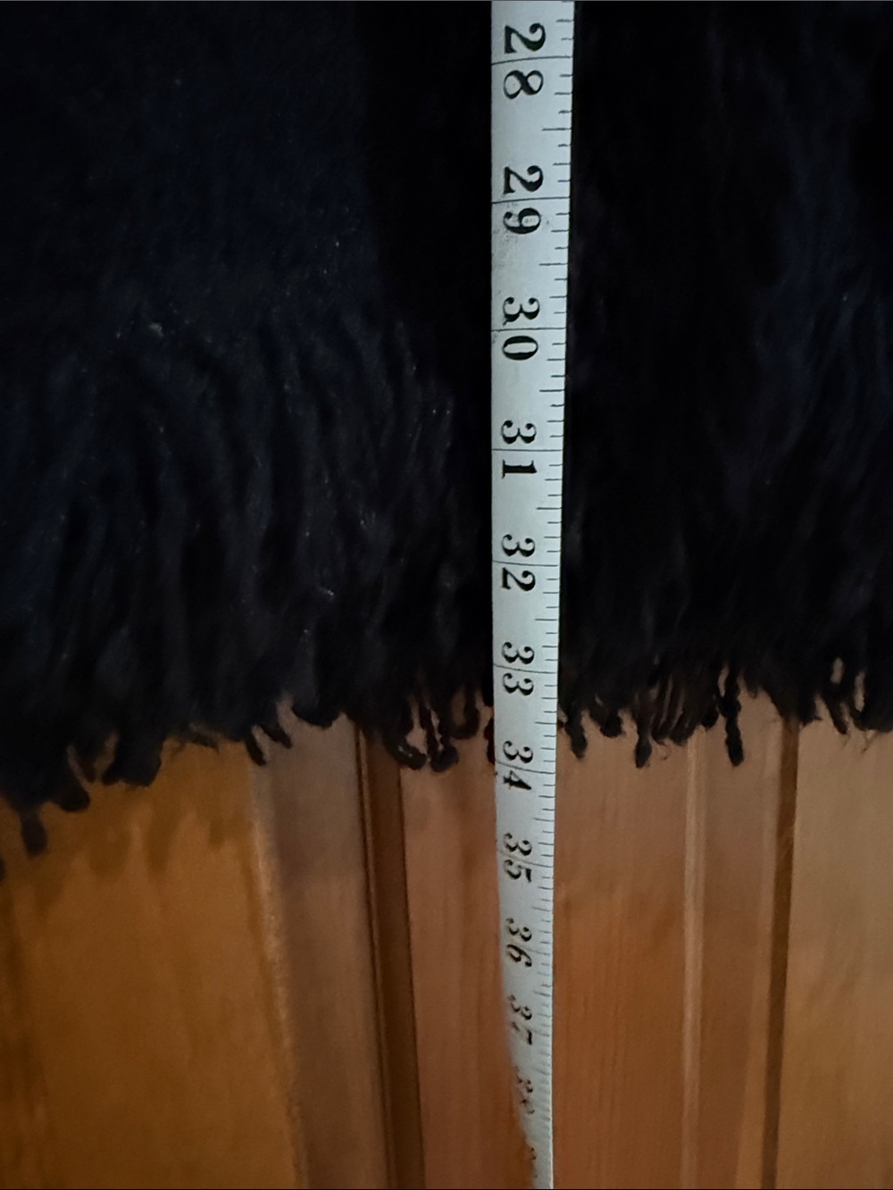 Chico's Black Fringe Trim Open-Front Long Cardigan - Picture 5 of 6